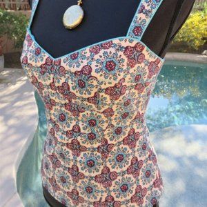 Nanette Lepore Cotton Summer Bustier Top Size 8